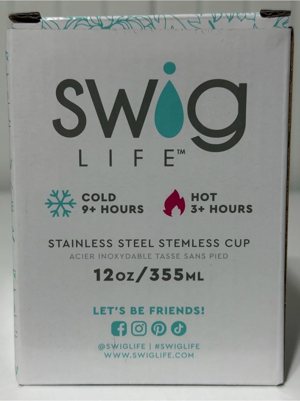 Swig Rose Metallic Insulated Stemless Wine Tumbler - 12 oz